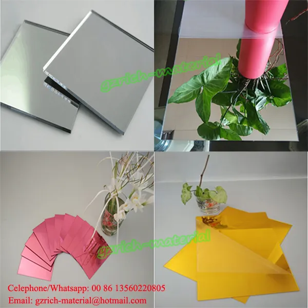 1220*1830*1.0mm Golden Acrylic Mirror Plastic Sheet