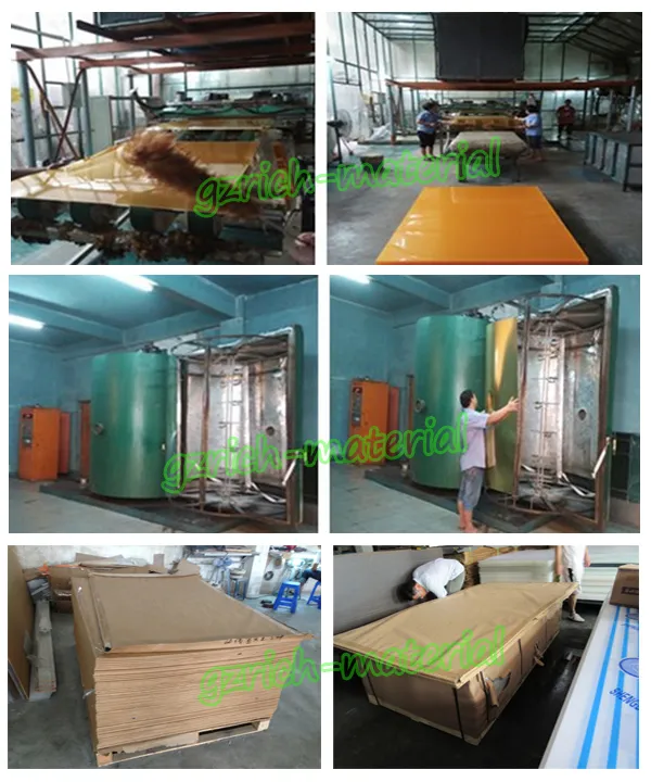 1220*1830*1.0mm Golden Acrylic Mirror Plastic Sheet