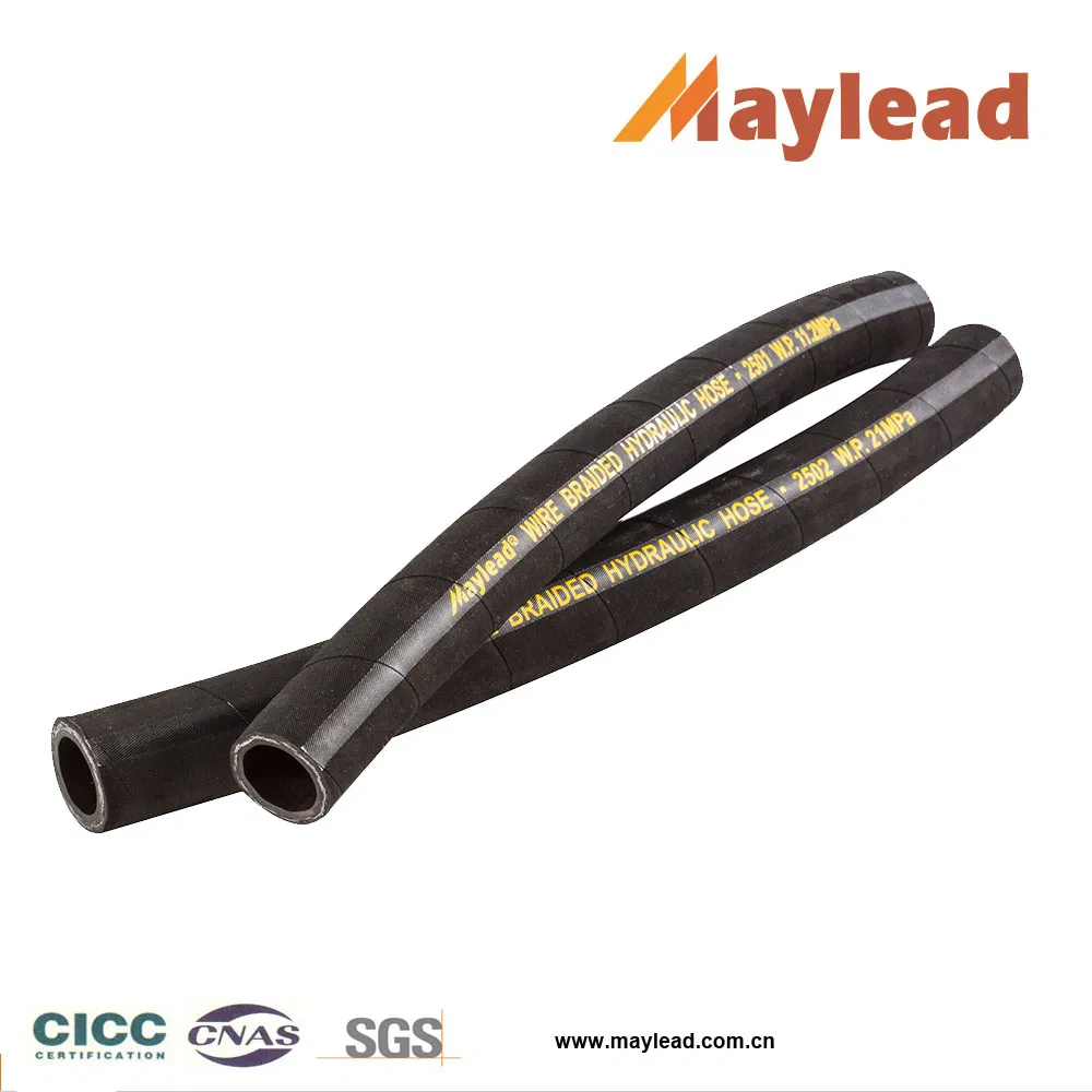 3801 High Pressure Steel Wire Braided Rubber Hose 100r1at