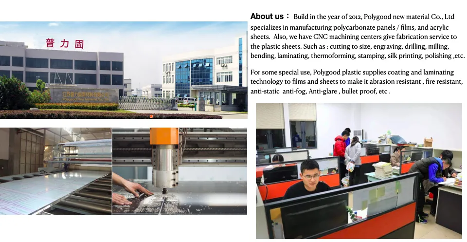 3mm UV Protection High Clear Lexan PC Board