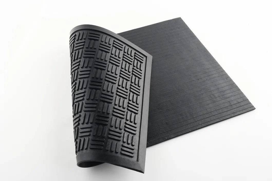 50X80 Checkered Rubber Floor Doormat with Non-Slip Backing