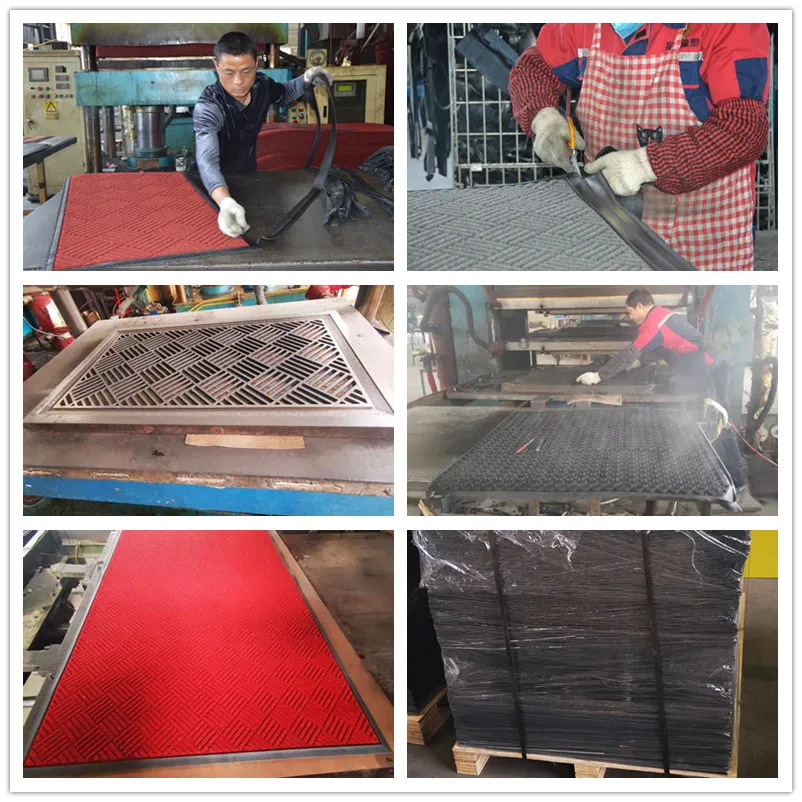 50X80 Checkered Rubber Floor Doormat with Non-Slip Backing