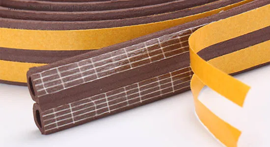 9X7.5mm D Rubber Foam Door Seal in Brown White Black Grey