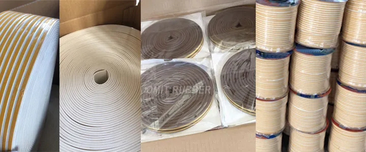 9X7.5mm D Rubber Foam Door Seal in Brown White Black Grey