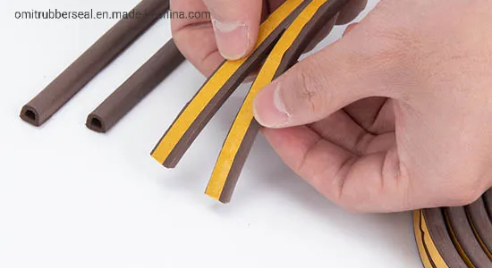 9X7.5mm D Rubber Foam Door Seal in Brown White Black Grey