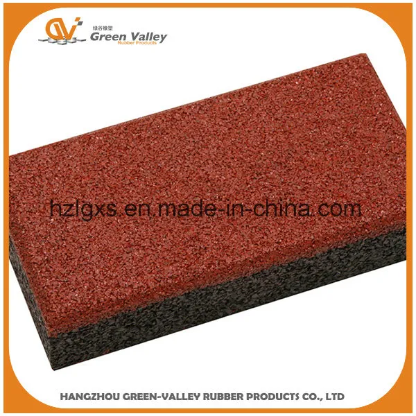 Anti-Slip 200X100mm Sidewalk Rubber Floor Tiles