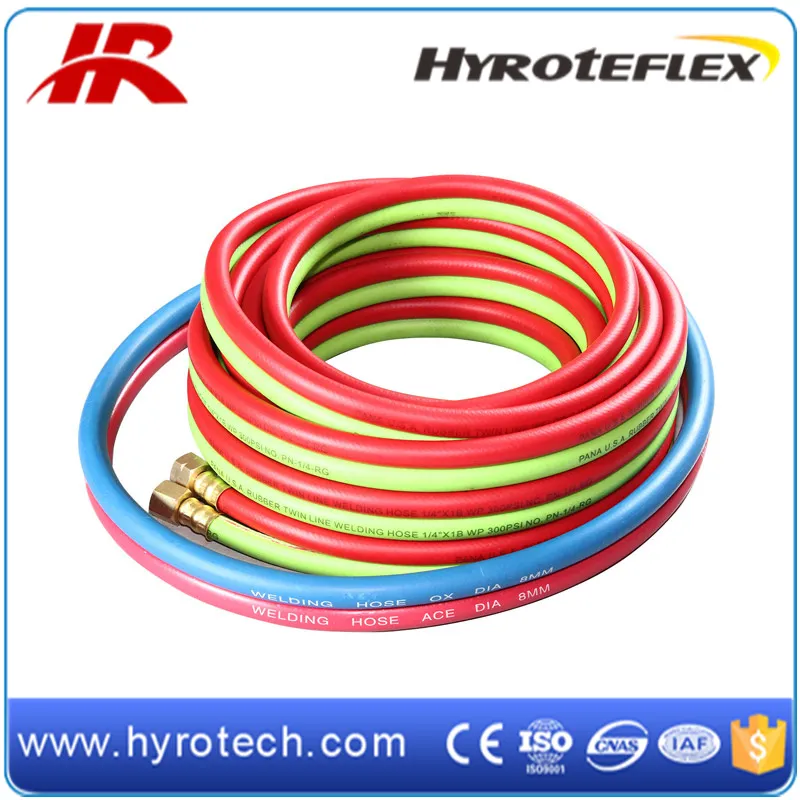 Blue Rubber Oxygen Hose 8mm 20bar/300psi