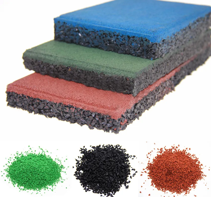 Colorful EPDM Flecks Gym Rubber Flooring Tiles1m * 1m