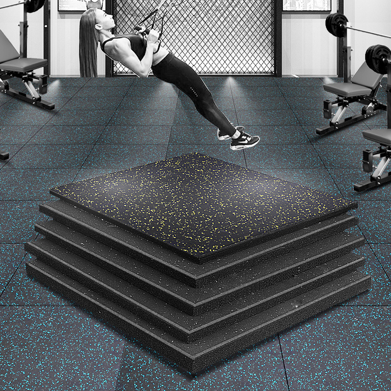 Colorful EPDM Flecks Gym Rubber Flooring Tiles1m * 1m