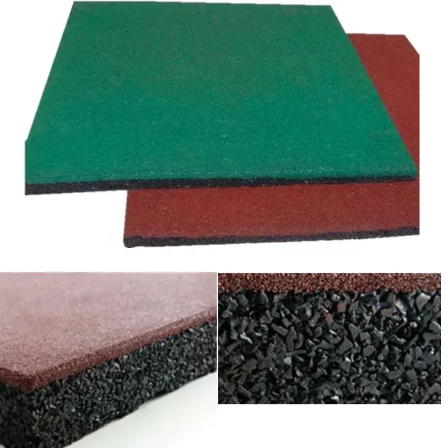 Colorful EPDM Flecks Gym Rubber Flooring Tiles1m * 1m