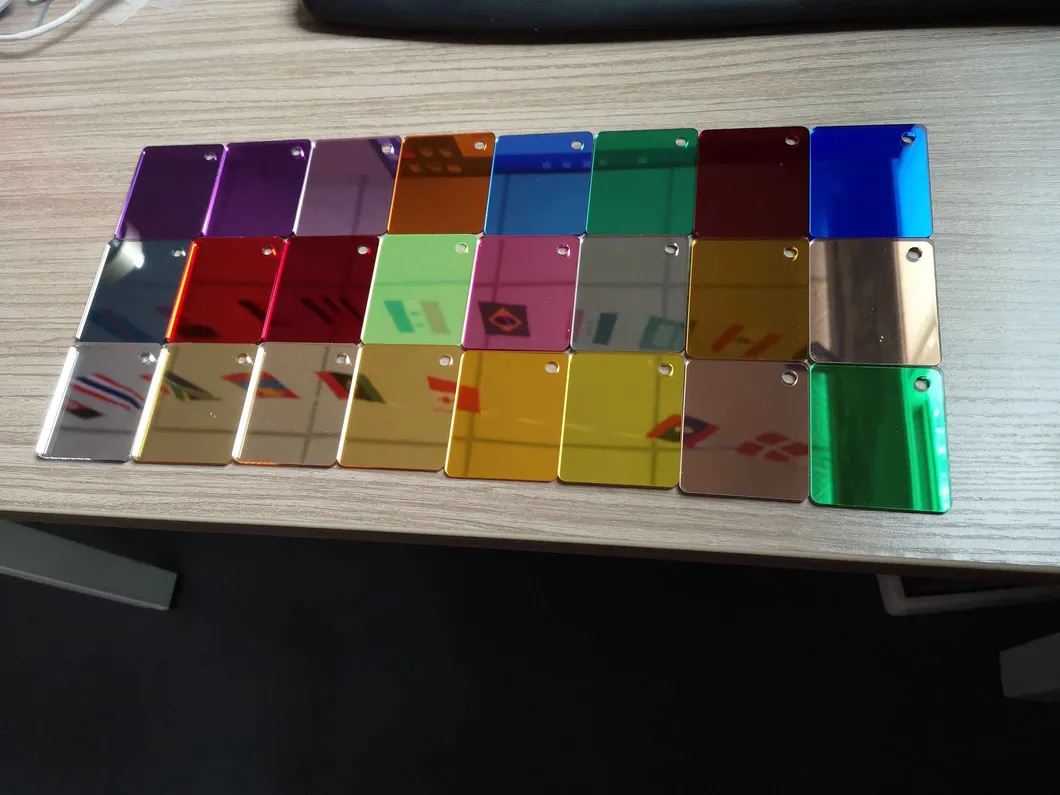 Colorful Mirror Plastic Sheet Extruded Acrylic Mirror Sheet for Decoration