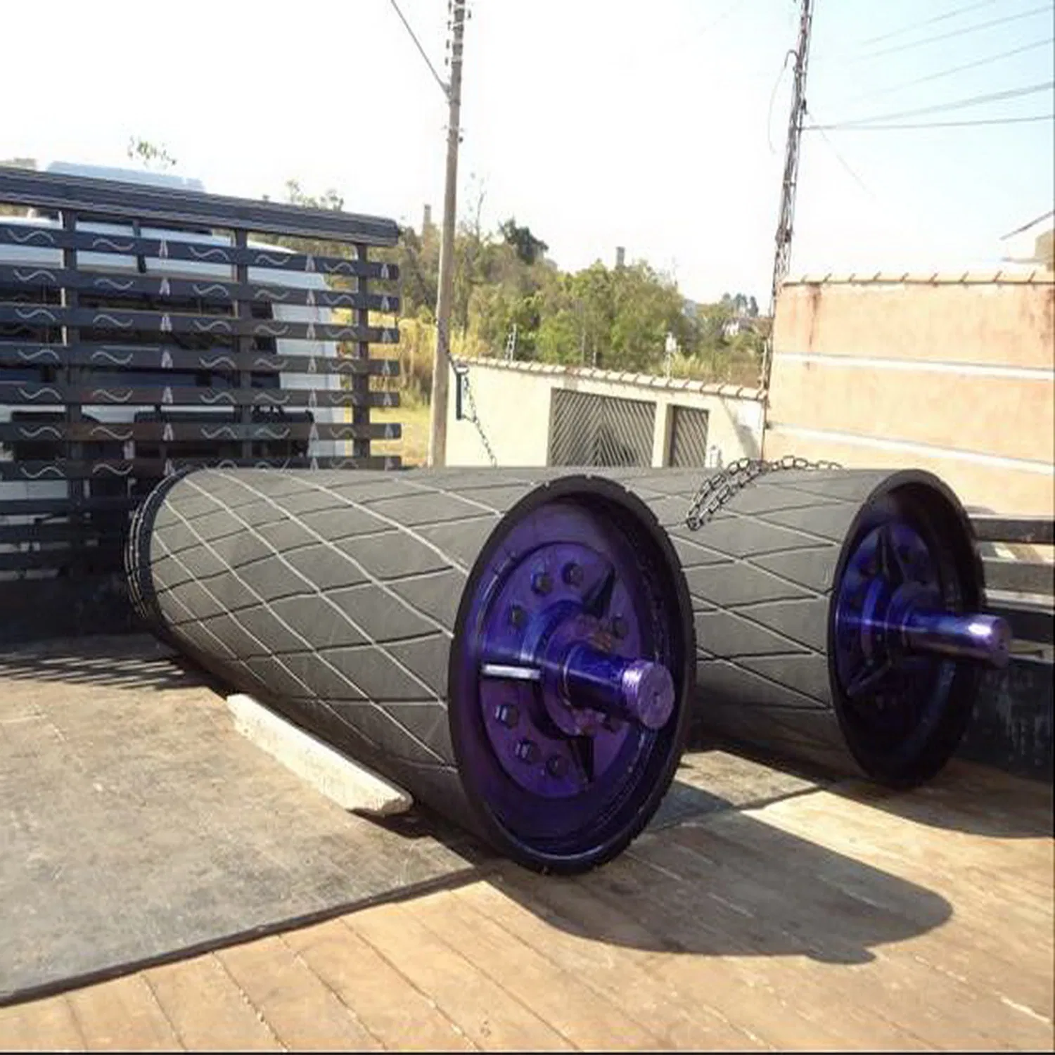 Diamond Grooved Rubber Pulley Lagging for Conveyor