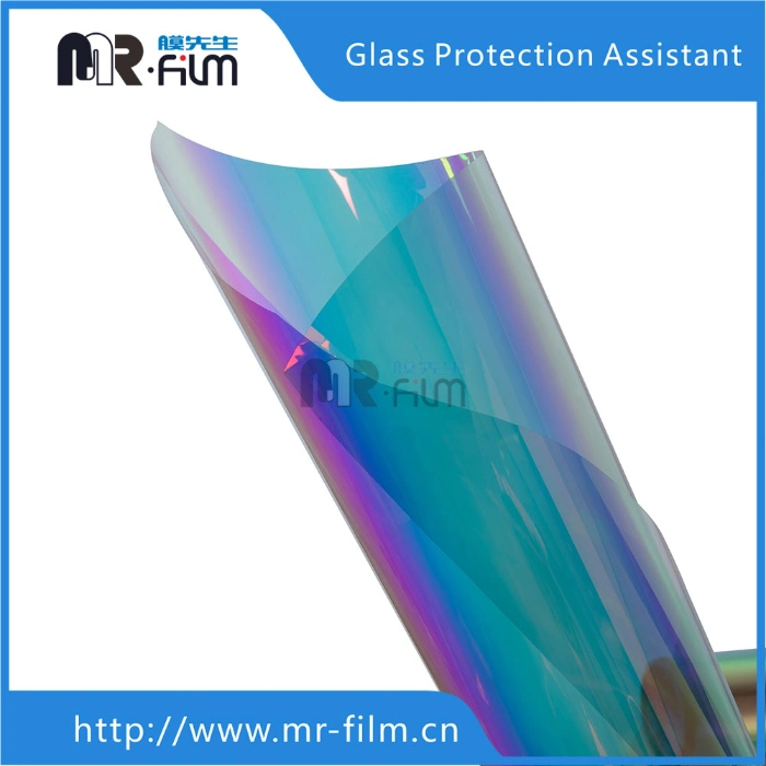 Dichroic Building Tint Glass Finish Blaze Iridescent Window Film for Acrylic Panels Decoration