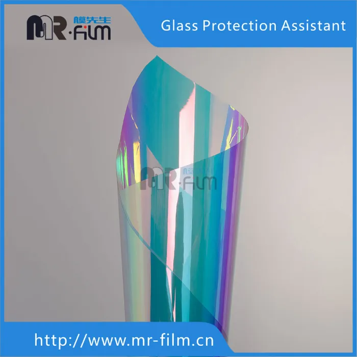 Dichroic Building Tint Glass Finish Blaze Iridescent Window Film for Acrylic Panels Decoration