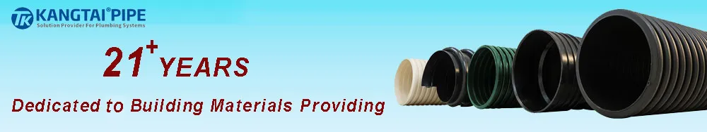 Double Wall Corrugated PVC Dwv Pipe Sn4 ID315 Black