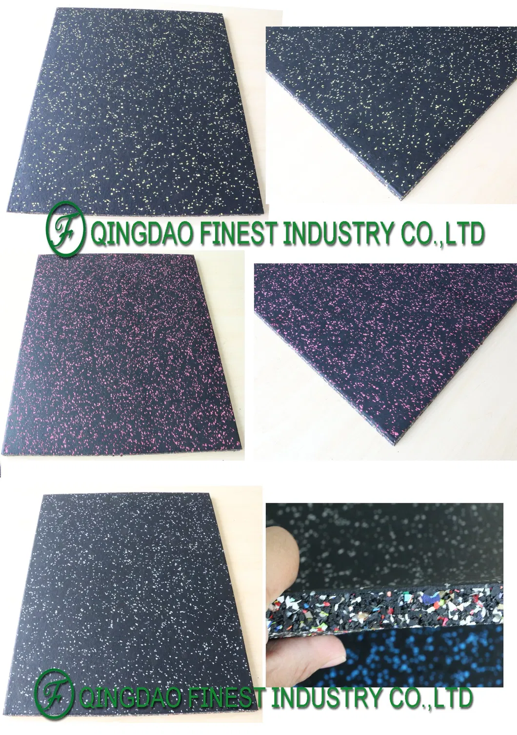 Egg Shell Fleck Excellent Rubber Flooring Mat, Gym Rubber Tiles, Gym Floor Mats for Medium Large Equipment
