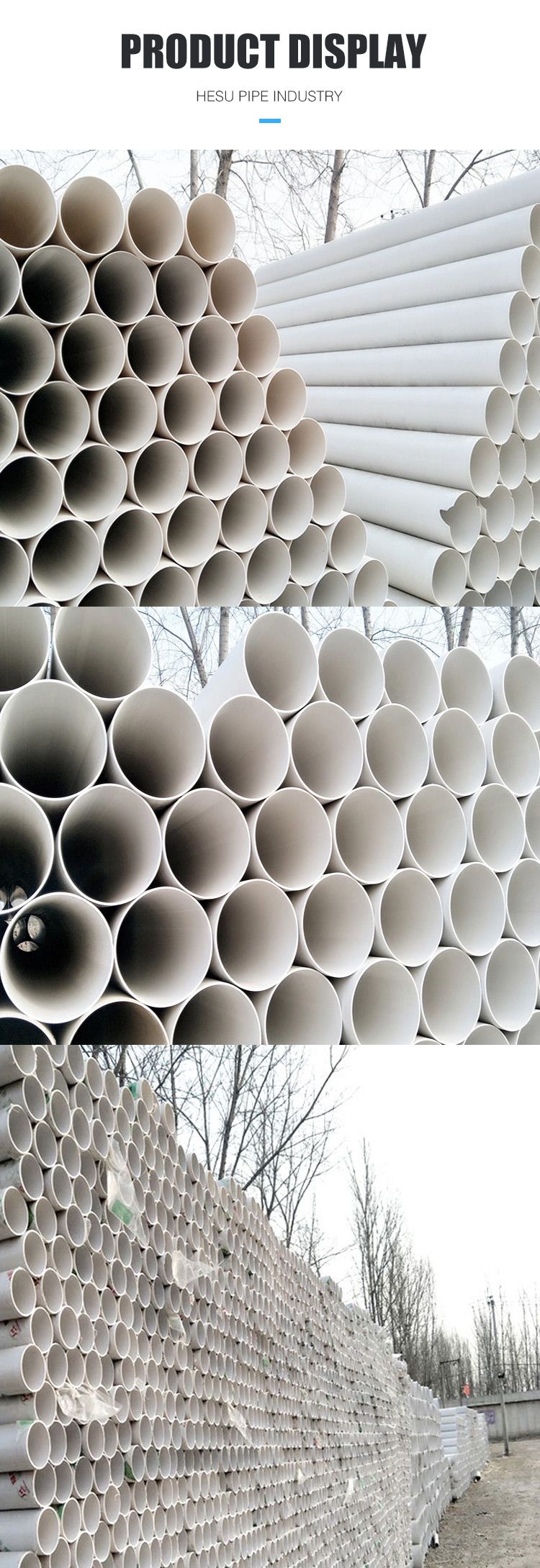 Environmental Protection Dwv Plastic PVC Raw Material UPVC Poly Pipe