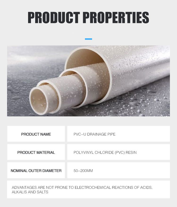 Environmental Protection Dwv Plastic PVC Raw Material UPVC Poly Pipe