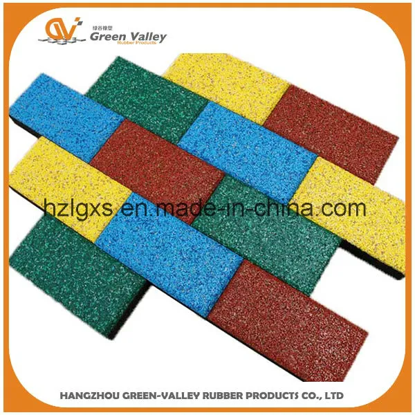 EPDM Brick Rubber Flooring Tiles for Garden Pathway