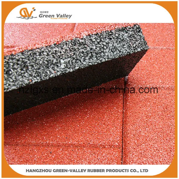 EPDM Brick Rubber Flooring Tiles for Garden Pathway