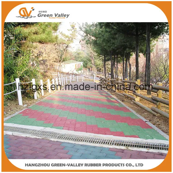 EPDM Brick Rubber Flooring Tiles for Garden Pathway