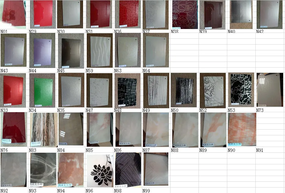 Extruded Colored 1mm Acrylic Sheets for Cabinet