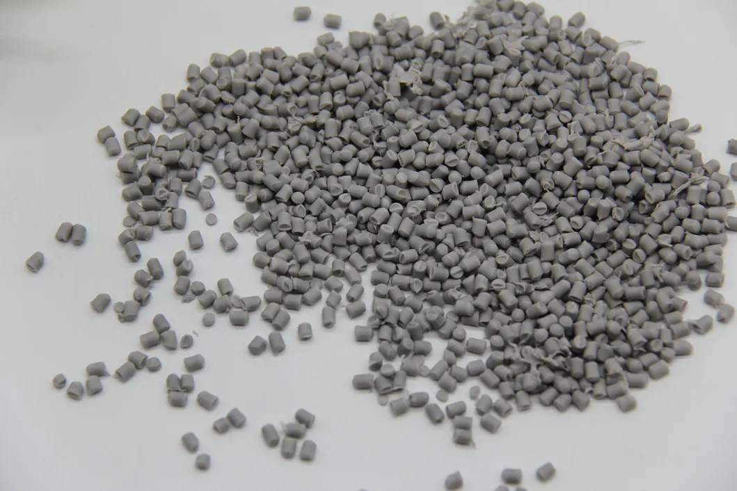 Gray and Black Plastic Raw Material Soft PVC Granule