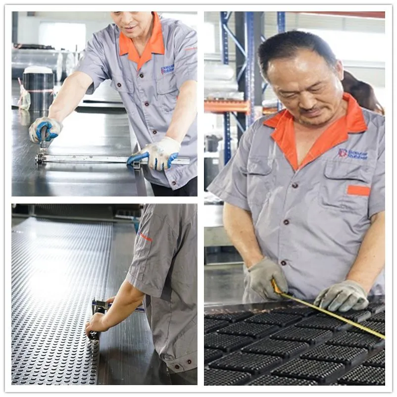 Green Anti Slip Fine Ribbed Rubber Floor Mat