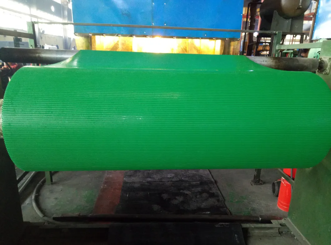 Green Anti Slip Fine Ribbed Rubber Floor Mat