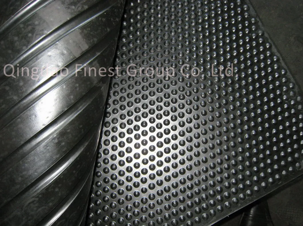 Heavy Duty Solid New Rubber Anti Slip Design Broad Ridge Bottom to Allow Drainage Horse Stable Rubber Rubber Tile Rubber Mat/ Flooring
