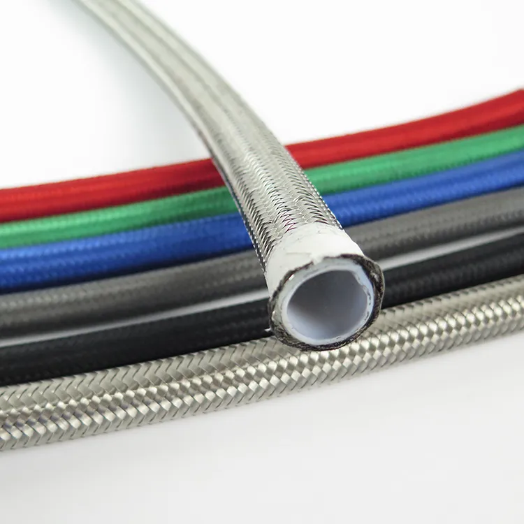 High Pressure 1/4' Stainless Steel Braided PTFE Hose