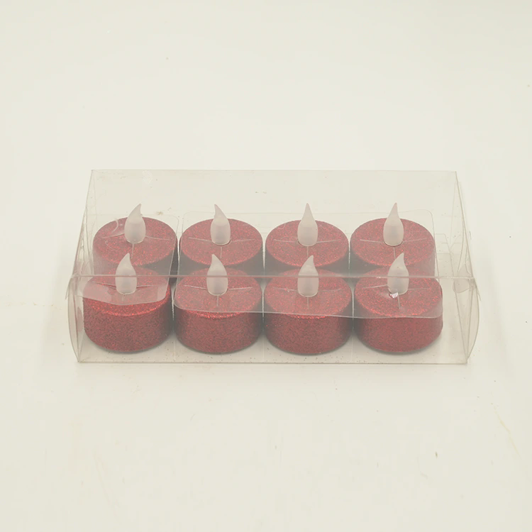 Purple Bullet-Tip Flat-Top Plastic LED Candle