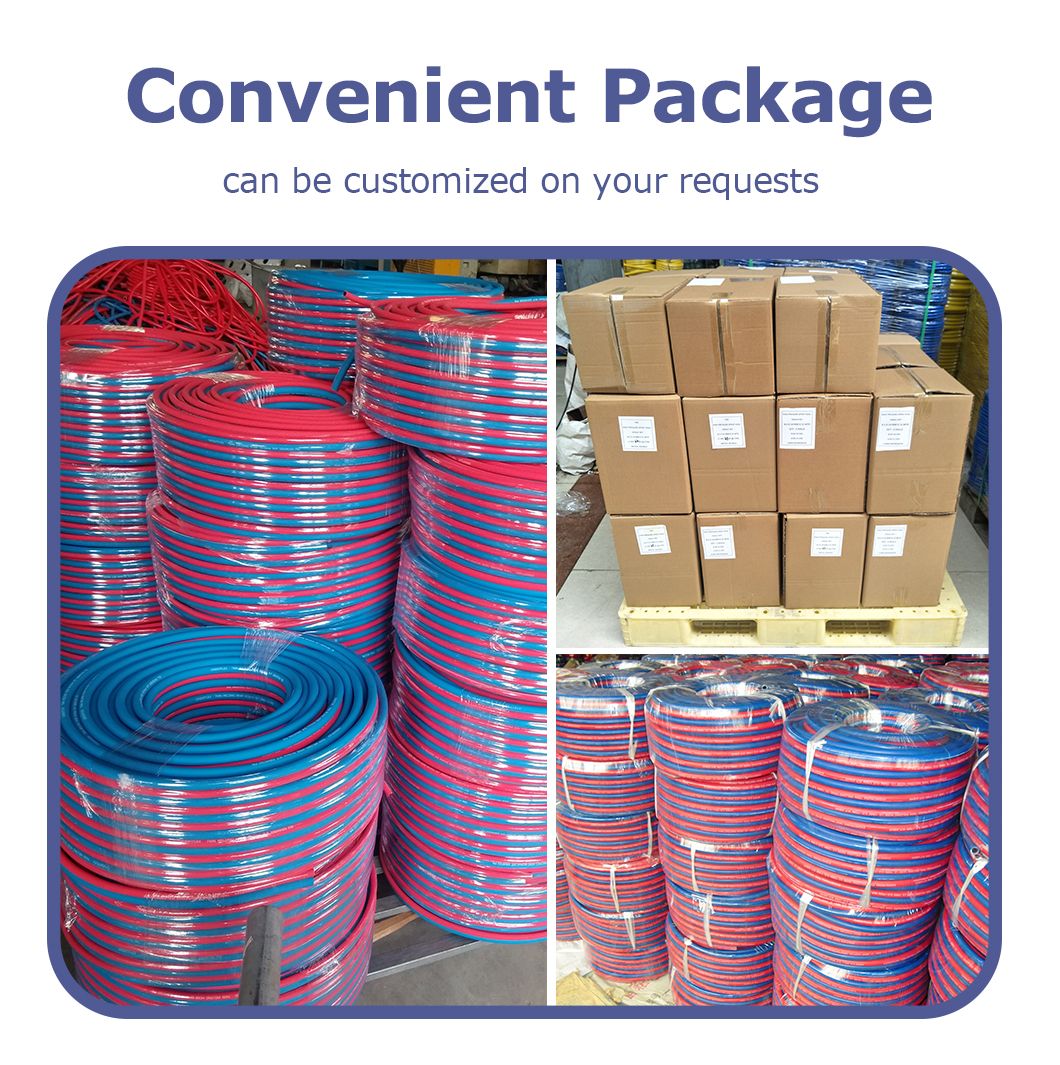 Industrial Air Oxygen LPG Acetylene Rubber Twin Welding Hose Pipe
