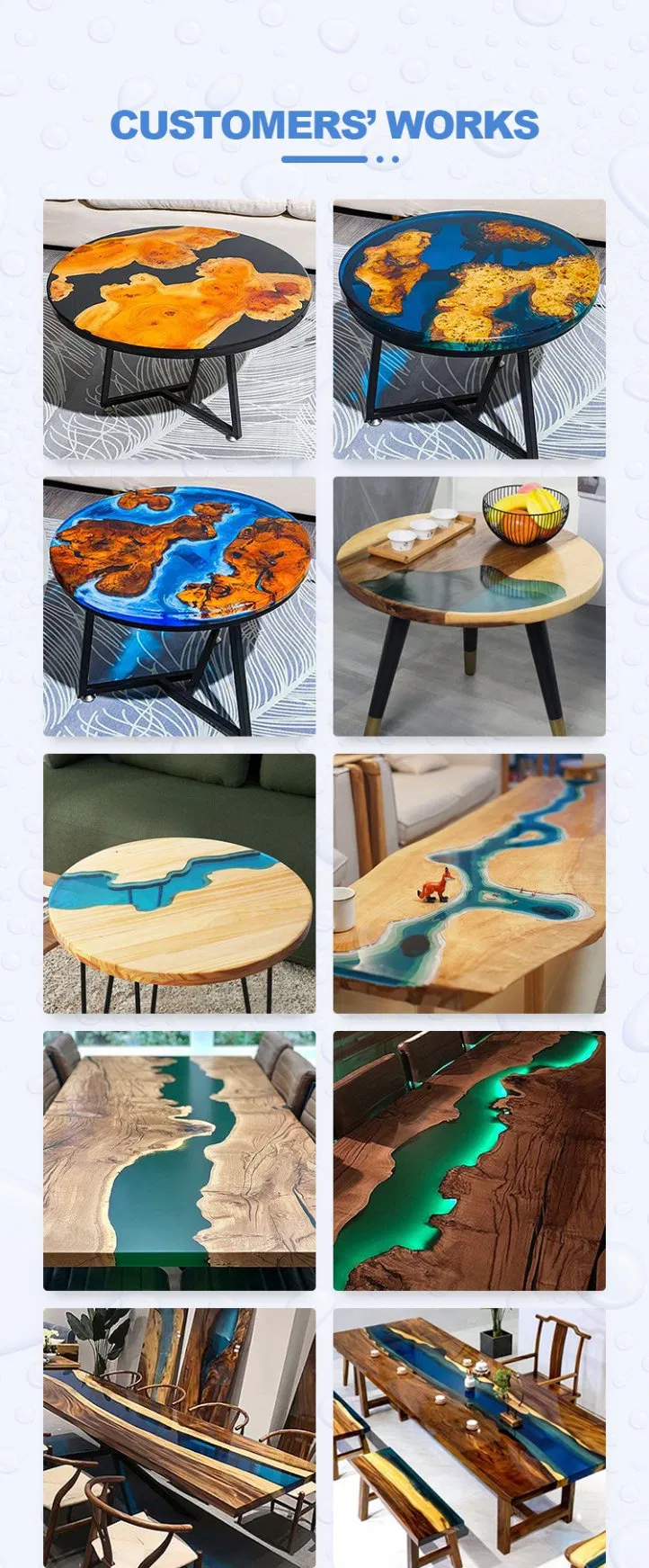 Kaida Epoxy Resin Ab Glue Pure Crystal Colorless UV 1: 1 Liquid 3D Floor River Table Epoxy Coating Clear Epoxy Resin
