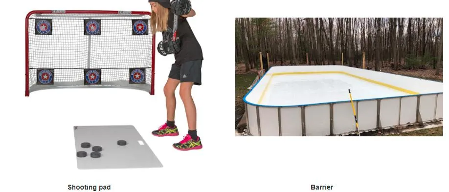 Plastic Floorball Rink Impact Resistance High Density Ice Rink Artificial Ice Skating Rink