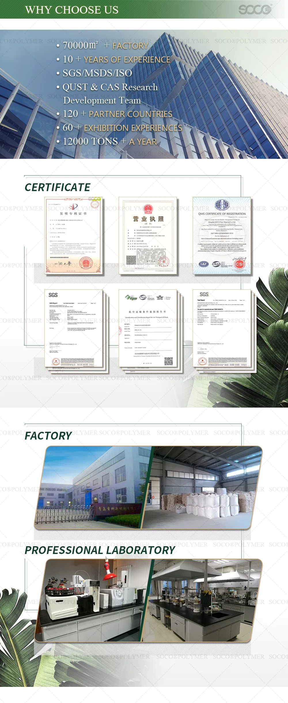 Potassium Acrylate Polymer Hydrogel for Agriculture Orchard