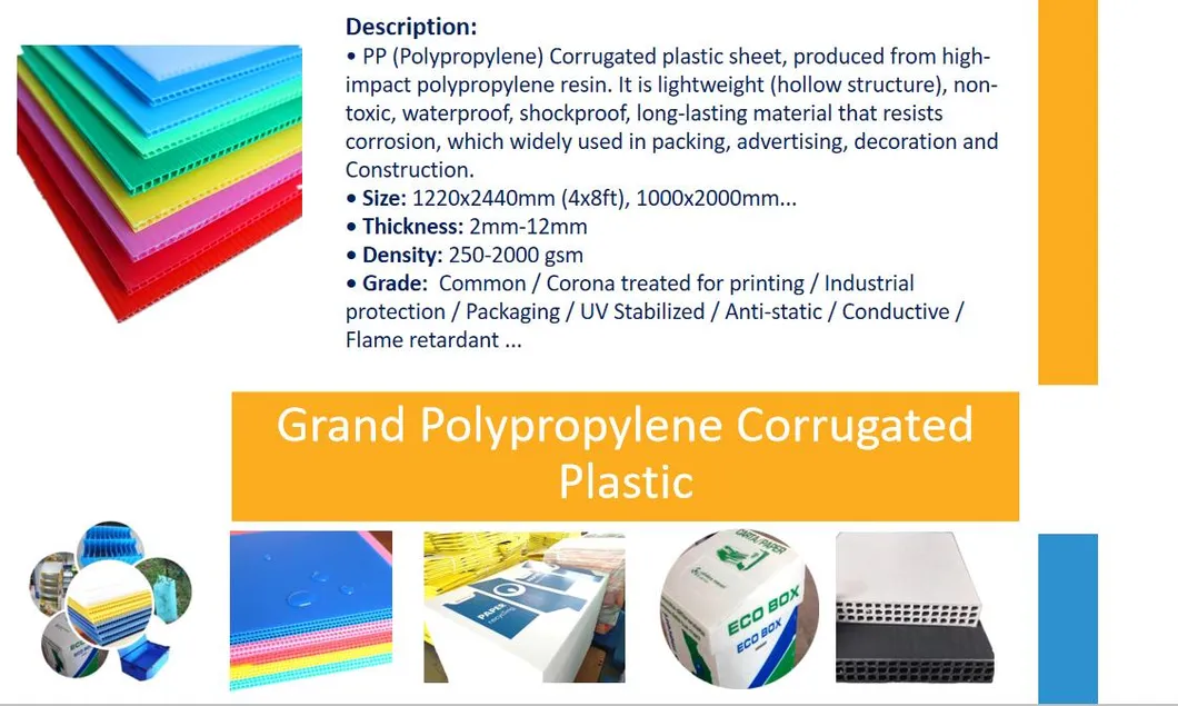 PP Corrugated Plastic Layer Pads - Border Sealed Plastic Divider Board for Beverage Cans Drinks