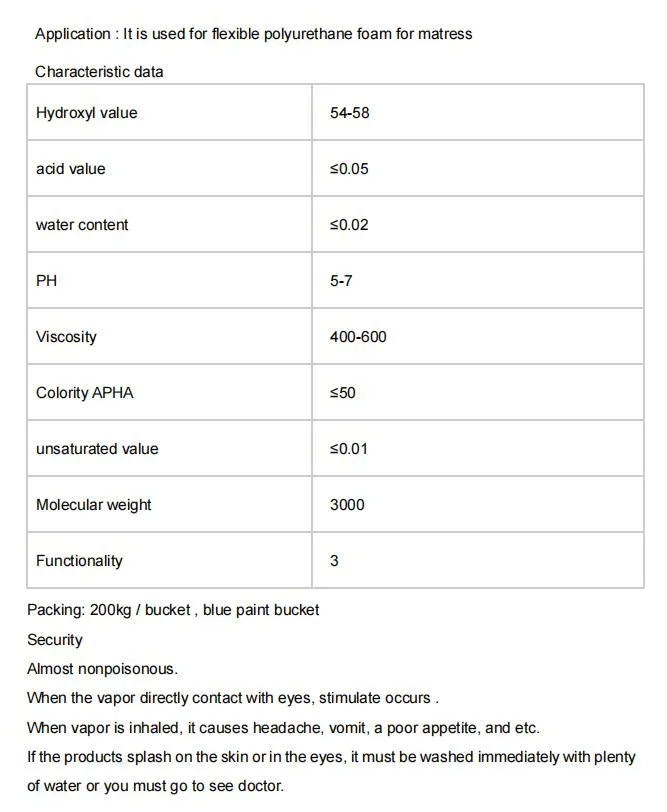 PPG-1000 Polyether Polyol Polymer Polyol Used in Flexible Slabstock Foam