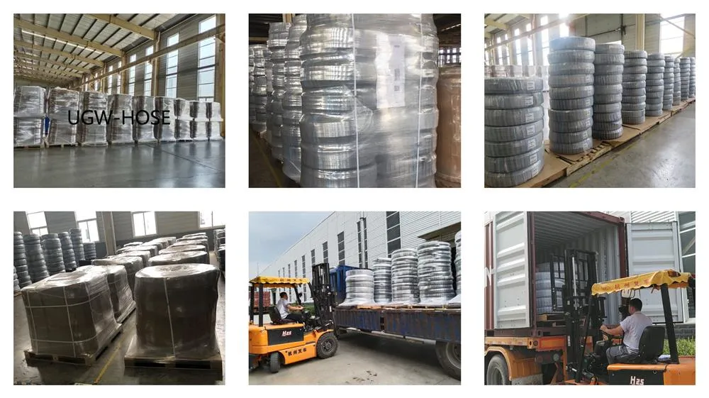 SAE100r2/DIN En 853 2sn American and German Standard Ugw Hydraulic Rubber Hose and Hose Fittings.