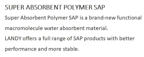 Sap Granules Super Absorbent Polymer Diaper