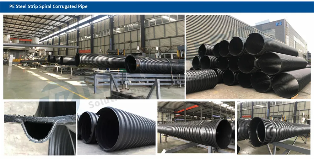 Sewage Discharge Reinforced PE Steel Strip Corrugated Tube Piping Dwv Fitting Sn10