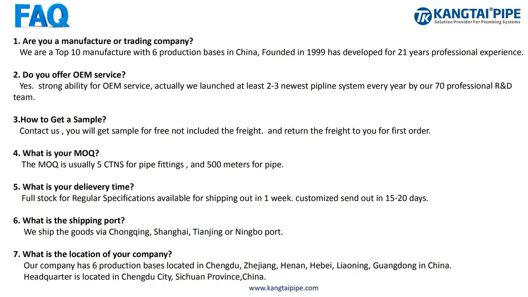 Sewage Discharge Reinforced PE Steel Strip Corrugated Tube Piping Dwv Fitting Sn10