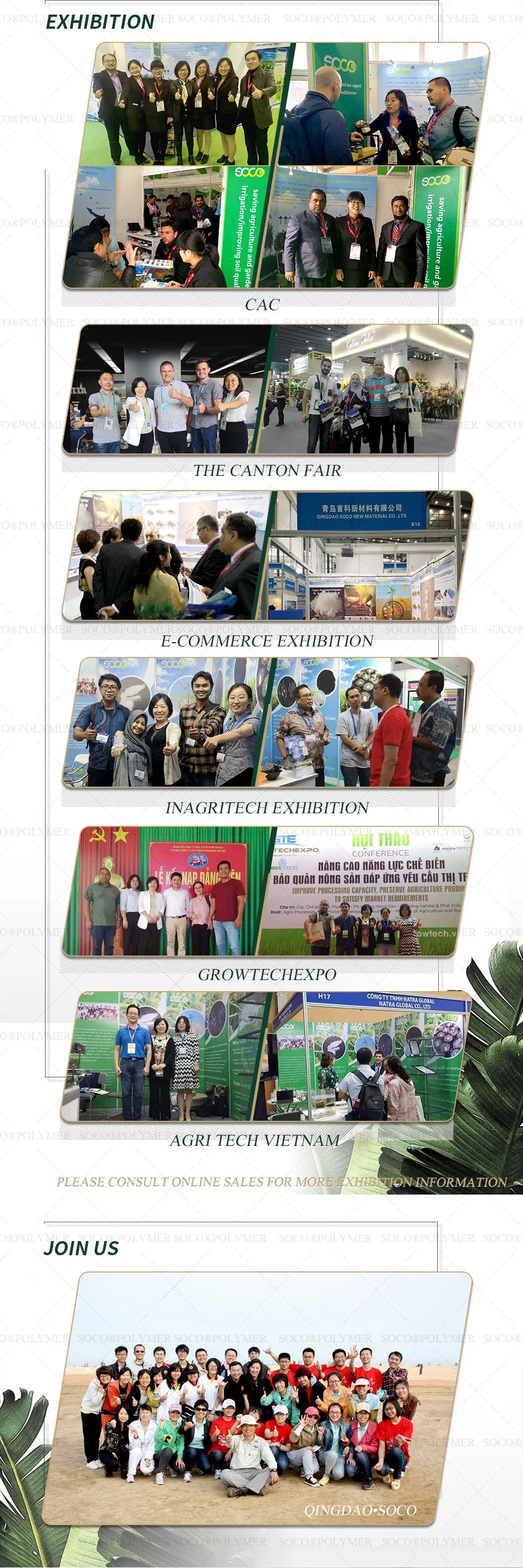 Soco Polymer Potassium Polyacrylate Price for Mountain Restoration and Greening