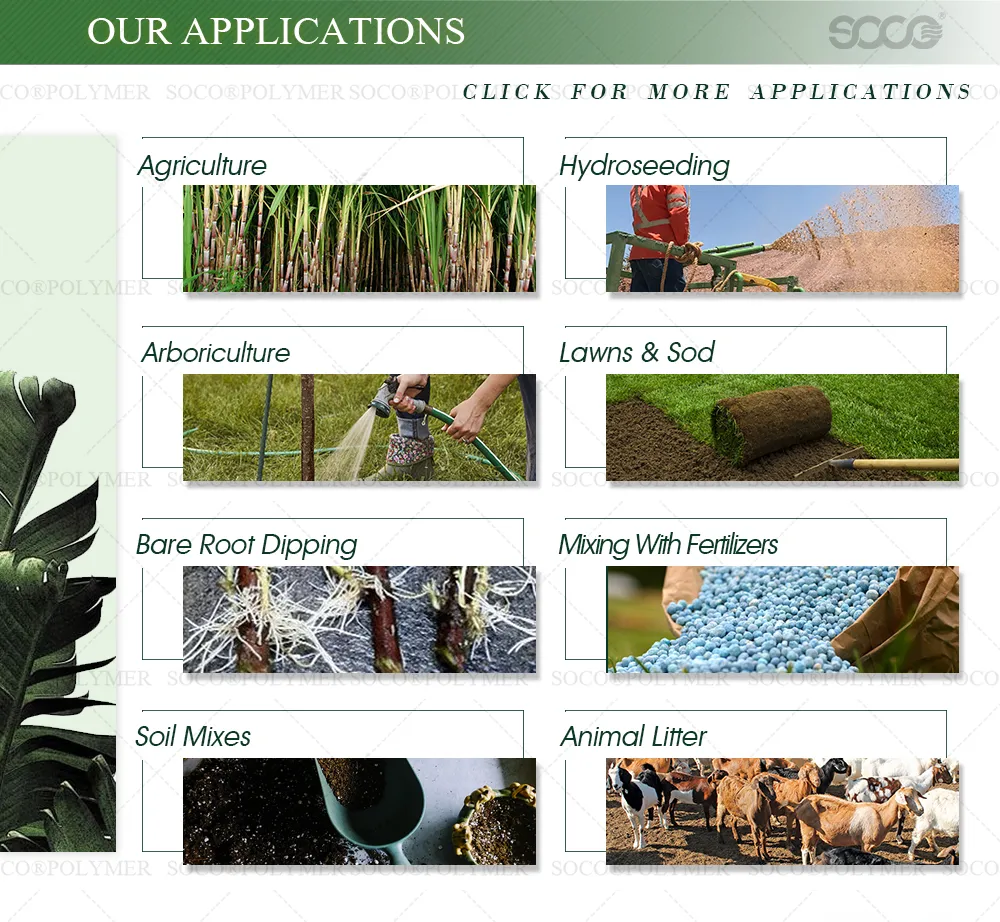 Soco Polymer Potassium Polyacrylate Price for Mountain Restoration and Greening