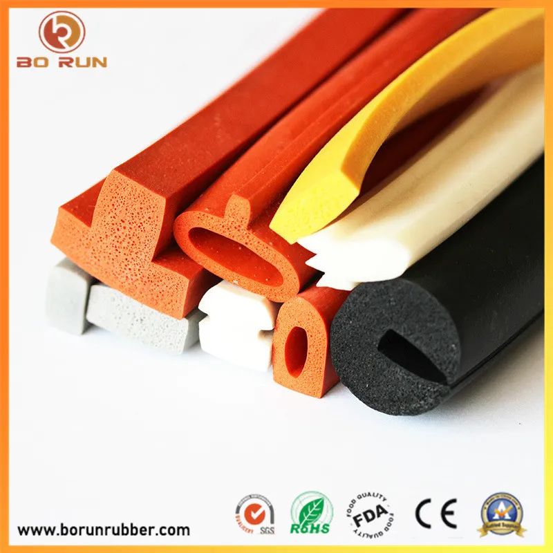 Square Silicone Extrusion Foam Rubber Sponge Seal Strip