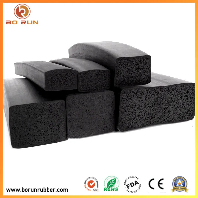 Square Silicone Extrusion Foam Rubber Sponge Seal Strip