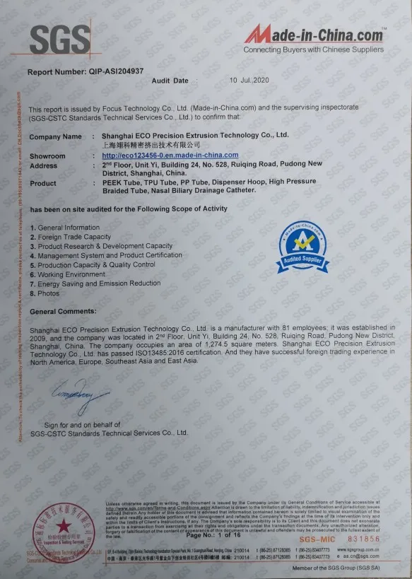 Supply Medical Extrusion Industrial Pebax Pipe