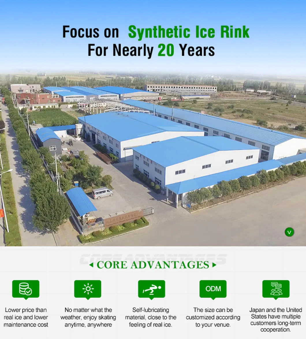 Synthetic Ice Playground / Ice Skating Flooring UHMWPE Sheet