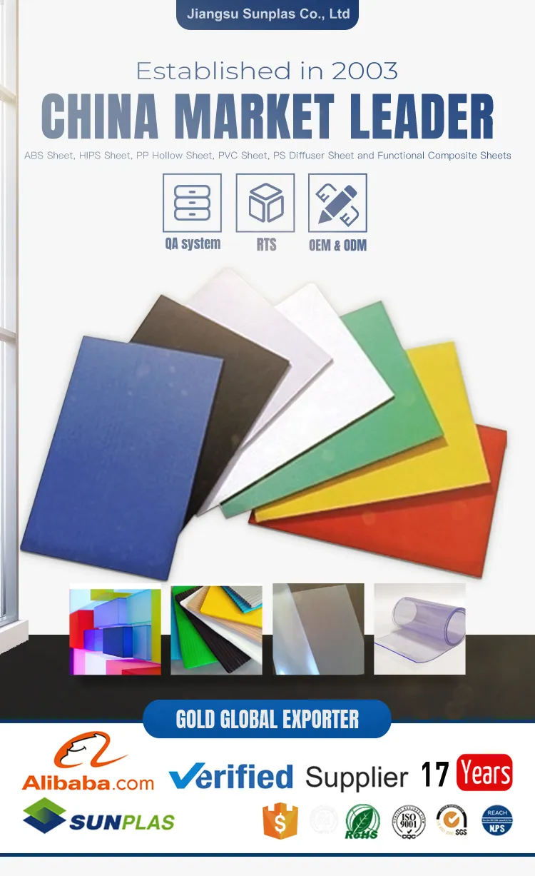 Wholesale Coextrusion R-141b Custom Translucent White HIPS Plastic Sheet